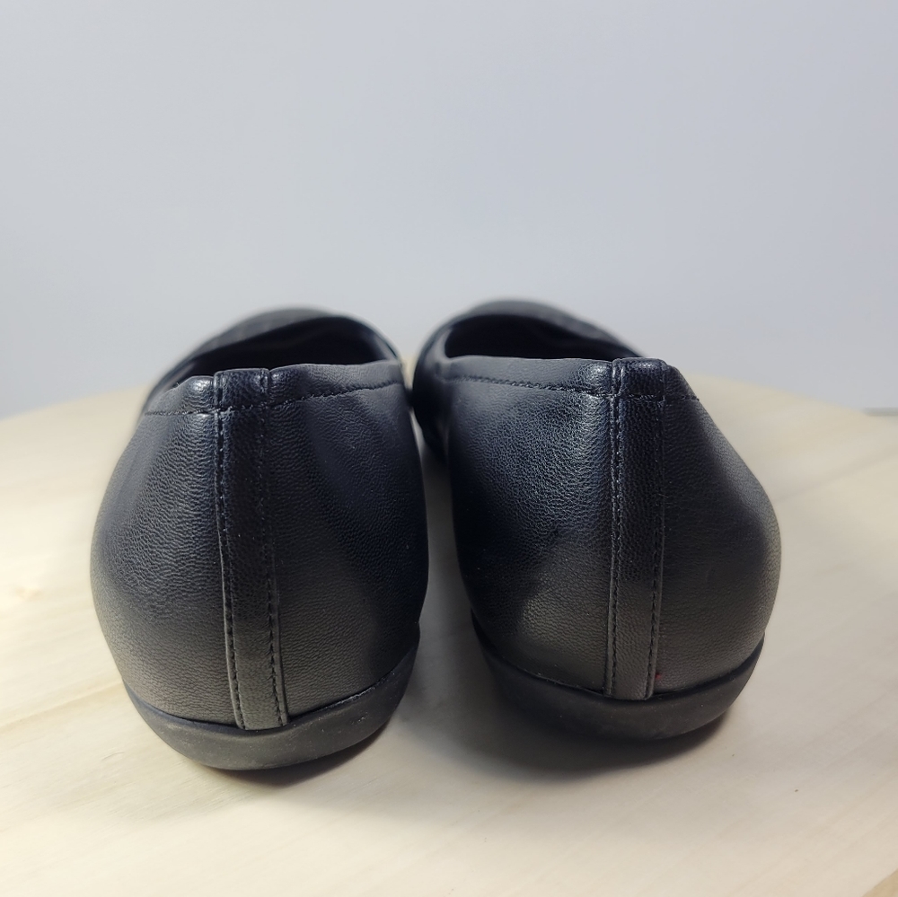 Trotters Samantha Flat Black Square Toe Ballet Flats Croc Women's Size 7.5‎ M - Picture 4 of 11
